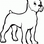 Dibujo perro boxer para colorear