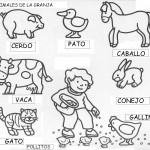 Los animales de la granja colorear