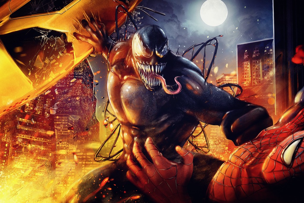 Venom y Spiderman luchando - Rincon Util