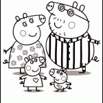 Familia Pig colorear