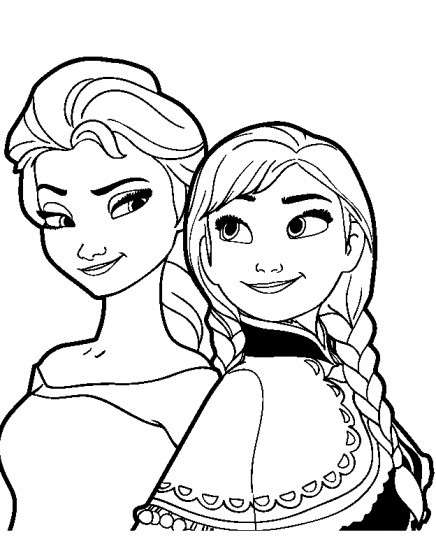 Dibujos de Frozen para colorear (Elsa, Ana y Olaf)